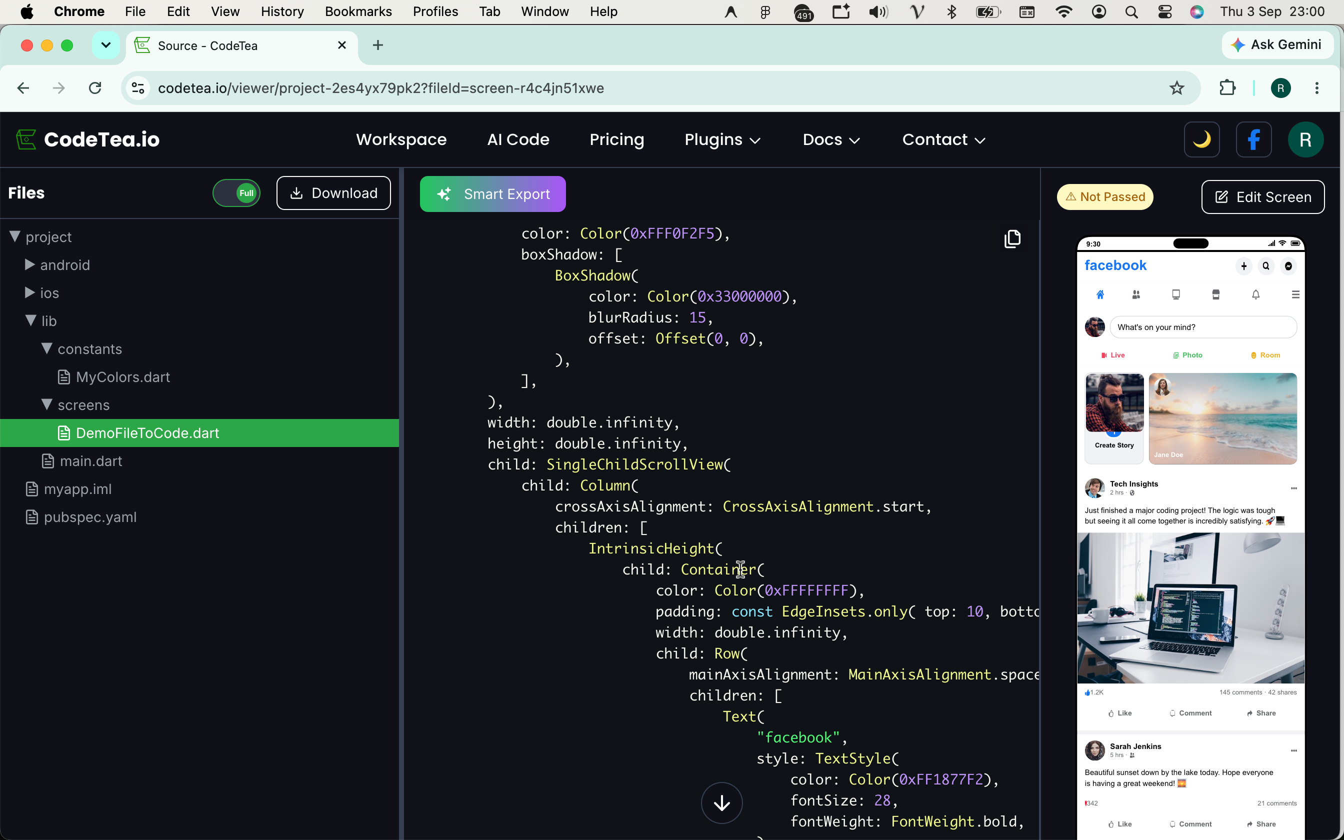 Step 4: Result - Export the complete source code of the entire project.