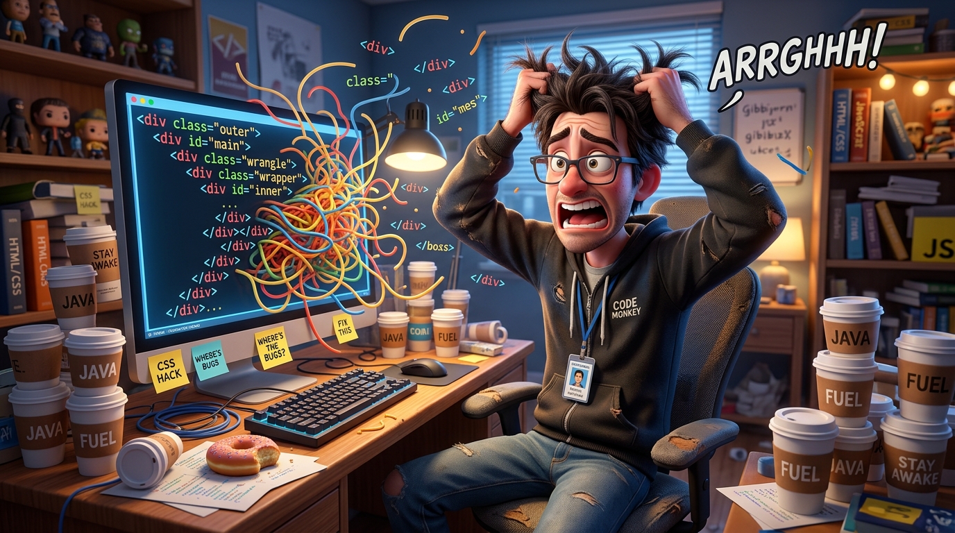 The pain of manual UI coding from junk HTML files